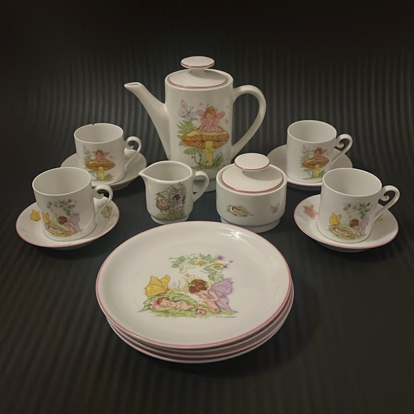 Vintage Reutter Porzellan Made in W Germany Fairy Dish Tea Set 17 pc Roth Int'l - Picture 1 of 12